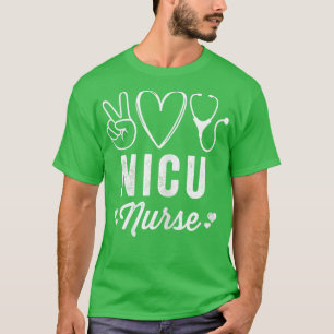 Camiseta Mulheres Enfermeiras NICU Enfermeiras Coração Cora
