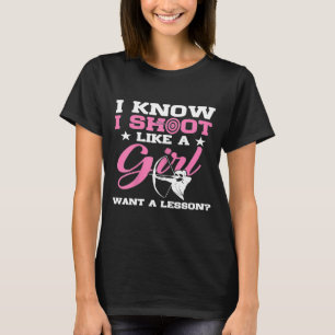 Camiseta Mulheres Engraçadas Arqueando Fogo Como Uma Garota