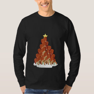 Camiseta Mulheres Engraçadas Árvore de Natal do Steak Xmas