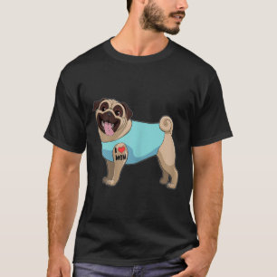 Camiseta Mulheres Engraçadas Cachorro Adoro Mamãe Tatuagem 