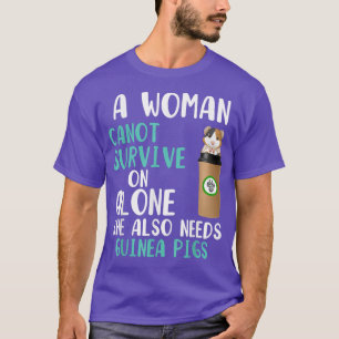 Camiseta Mulheres Engraçadas Café Guiné Porcos Mulher preci