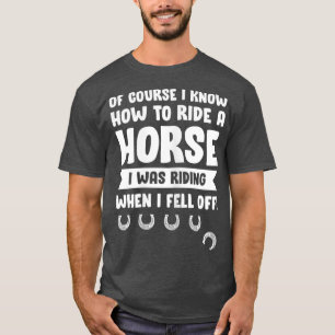 Camiseta Mulheres Engraçadas Cavalos Andando Homens Mulher