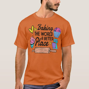 Camiseta Mulheres engraçadas cozinhando bolos de comida de
