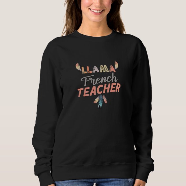 Camiseta Mulheres Engraçadas De Volta À Escola Llama Profes (Frente)