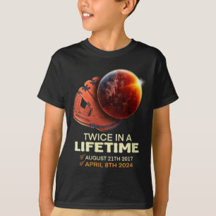 Camiseta Mulheres Engraçadas Eclipse Solar Duas Vezes na Vi