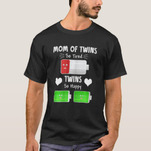 Camiseta Mulheres Engraçadas Gêmeas Cerradas Mamãe Baixa Ba