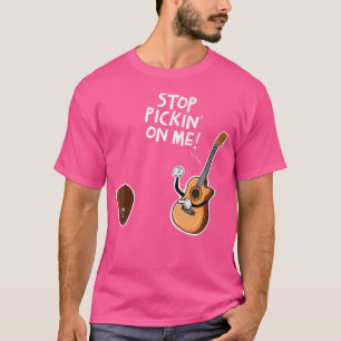Camiseta Mulheres Engraçadas Guitarra Parem De Me Pegar Aco
