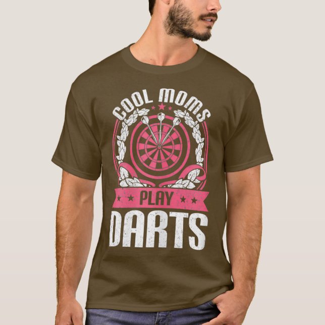 Camiseta Mulheres Engraçadas Jogador de Dart, Oferta de Mãe (Frente)