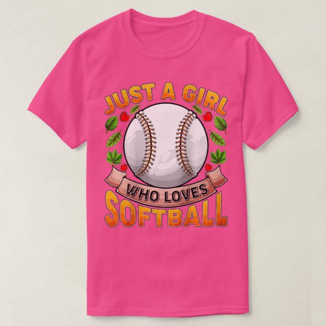 Camiseta Mulheres Engraçadas Jogam Softball Esportes Adiant (Frente do Design)