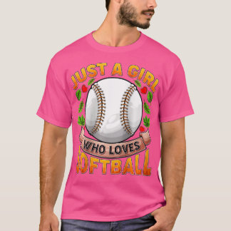 Camiseta Mulheres Engraçadas Jogam Softball Esportes Adiant