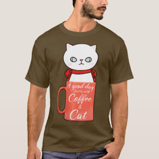 Camiseta Mulheres Engraçadas Laranja Gato Café Mug Gato Pas