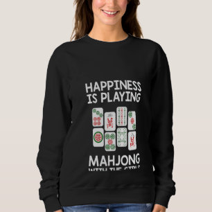 Camiseta Mulheres Engraçadas Mahjong Legal Felicidade Está