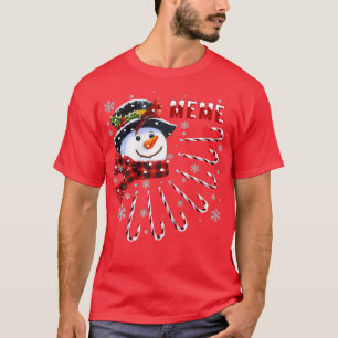 Camiseta Mulheres Engraçadas Memória de Natal Snowman com D