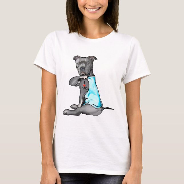 Camiseta Mulheres Engraçadas Oferecem Cachorro Pitbull Eu A (Frente)