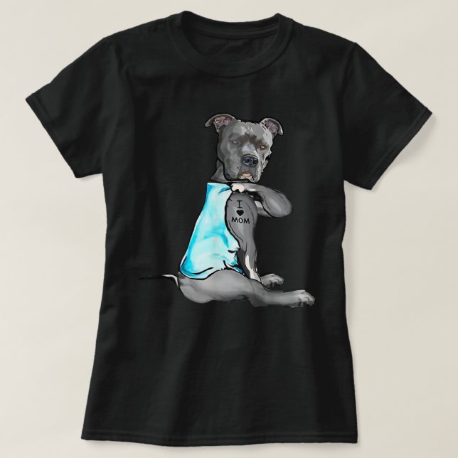 Camiseta Mulheres Engraçadas Oferecem Cachorro Pitbull Eu A (Frente do Design)