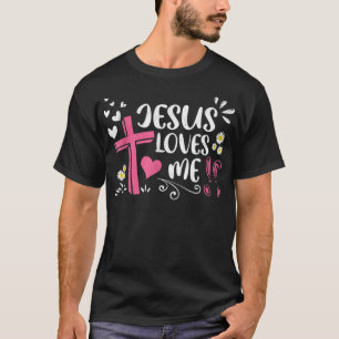 Camiseta Mulheres Engraçadas Páscoa Cristã Jesus Me Ama E C