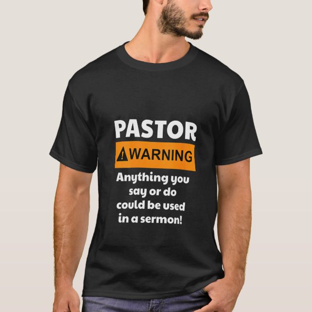 Camiseta Mulheres Engraçadas Pastor Advertindo Eu Podia Col (Frente)