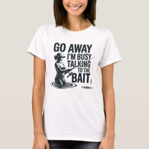 Camiseta Mulheres Engraçadas Pescando Angry Pescadora Antis