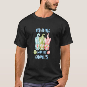 Camiseta Mulheres Engraçadas Saindo Com Meus Gnomos Páscoa 
