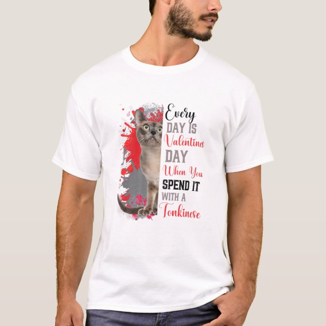 Camiseta Mulheres Engraçadas Tonquinesas Gato Mãe Dia de os (Frente)