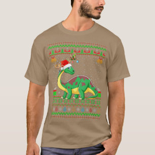 Camiseta Mulheres Engraçadas Xmas Iluminando Santa Hat Ugly