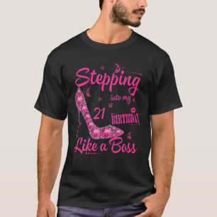 Camiseta Mulheres Entrando Na Minha aniversário de 21 anos