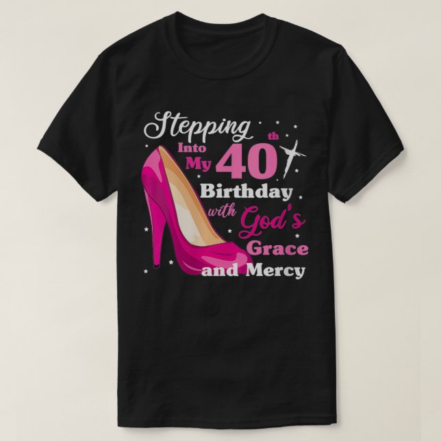 Camiseta Mulheres entrando na minha aniversário de 40 anos  (Frente do Design)