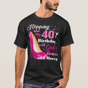 Camiseta Mulheres entrando na minha aniversário de 40 anos 