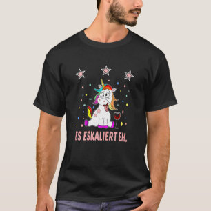 Camiseta Mulheres Es Escaliert Eh Sauf Unicorn Wine Dizendo