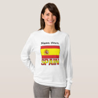 Mulheres Espanha e Bandeira Espanhola Personalizad