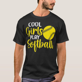Camiseta Mulheres Esportivas Legal Engraçadas Jogam Softbal