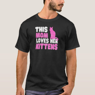 Camiseta Mulheres Essa Mãe Ama Seus Gatinhos Gato Fofo Famí
