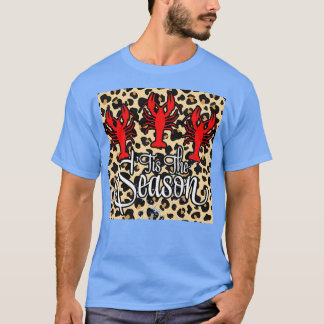 Camiseta Mulheres Esta É A Época Grawfish Leopardo Mardi Gr