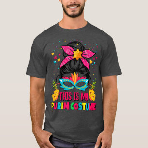 Camiseta Mulheres Esta É A Minha Costume De Purim Mensagem