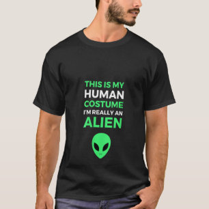 Camiseta Mulheres Esta É Minha Alienígena De Figurino Human