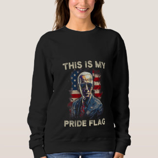Camiseta Mulheres Esta É Minha Bandeira do Orgulho EUA Amer