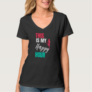 Camiseta Mulheres Esta É Minha Hora Feliz Fitness Corpo Fem