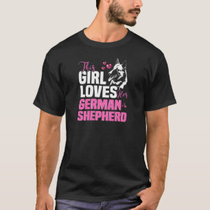 Camiseta Mulheres Esta garota ama seu Pastor Alemão