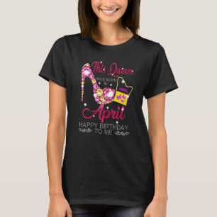 Camiseta Mulheres Esta Rainha Foi Nascer No Aniversário Da