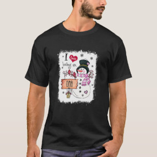 Camiseta Mulheres Eu Adoro Ser Uma Oma Snowman De Natal Eng