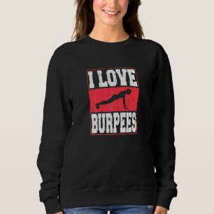 Camiseta Mulheres Eu Amo Burpees Fitness Fisiculturismo Fem