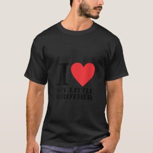 Camiseta Mulheres Eu Amo Meu Pequeno Irmão Engraçado Coraçã