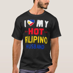 Camiseta Mulheres Eu Amo Meu Quente Marido Filipino Filipin