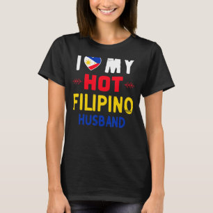 Camiseta Mulheres Eu Amo Meu Quente Marido Filipino Filipin
