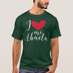 Camiseta Mulheres Eu Amo Mi Abuela Avó Vovó
