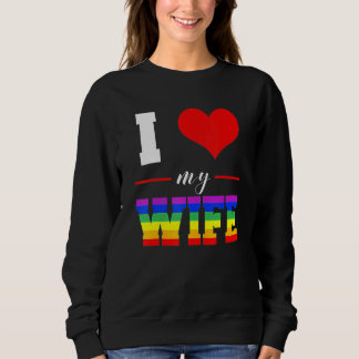 Camiseta Mulheres Eu Amo Minha Esposa Lgbb Chuva Lésbica Or