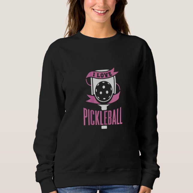 Camiseta Mulheres Eu Amo Pickleball  Pickleball (Frente)