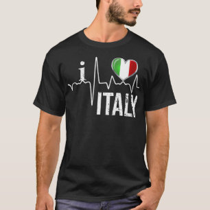 Camiseta Mulheres Eu Amo Sinalizador de Pulso Italiano