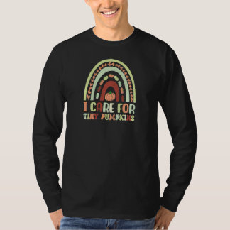 Camiseta Mulheres Eu Cuido de Pequenas Abóboras Mulheres Pe
