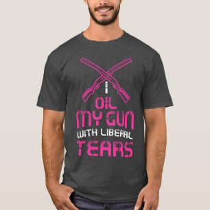 Camiseta Mulheres Eu derramo minhas armas com lágrimas libe